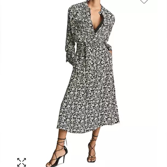 Reiss Dress size 8 Micah floral midi dress - Picture 1 of 8
